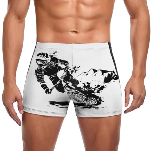 Short de bain homme hydrophobe et élastique style boxer pour entraînement