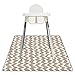 Luckits Tappetino seggiolone bimbi, 130x130 cm Tappeto Impermeabile,Tappetino Portatile per Il Gioco e tovaglia Freccia,Play Picnic Mess Mat Tovaglia Protettore del Pavimento