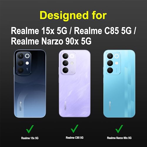 Image of Zapcase Back Case Cover for Realme 15x 5G | Compatible for Realme 15x 5G Back Cover | Liquid Silicon Magic Case with Camera Protection | Black