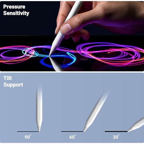 Image of Zebronics Ultra-Lightweight Stylus for iPad, Palm Rejection, Pressure Sensitive, Tilt Support, Auto-Sleep Mode, Magnetic Body, Replaceable Pen Tip, for iOS 12.2 or Above iPads (Stylus Pro 2)
