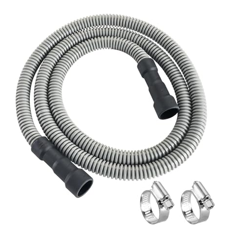 Manguera Lavavajillas,Manguera de Drenaje Flexible de Repuesto con Abrazadera para Lavavajillas | Accesorio De Recambio Para Apartamento Casa Hotel Residencia Estudiantil