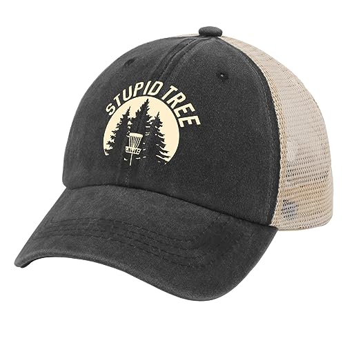 Image of OOMOO Disc Golf Snapback Cap - Distressed Mens & Womens Hat - Stupid Tree Theme