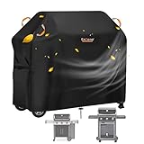 Enzeno Grillabdeckung Wetterfest grillabdeckung gasgrill 600D Oxford-Stoff mit Belüftungsöffnungen Grillhaube Schutzhülle für Weber E-310 E-320，Brinkmann, Char Broil, und Jenn Air (147x61x122cm)