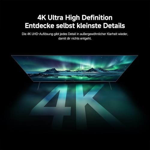 XIAOMI A Pro, 55" (140 cm), 4K UHD QLED, Smart TV, Google TV, Triple Tuner DVB-C/S/S2/T/T2, HDR10+, Game Boost 120Hz, MEMC, Sprachsteuerung mit, 2+8GB, Kompatibel mit Apple Airplay & Google Cast – Bild 4