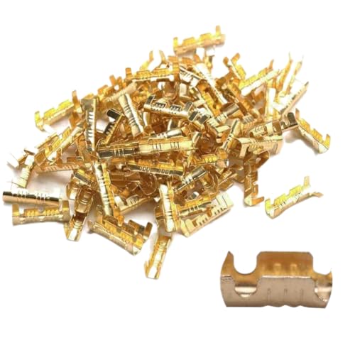 Lagnlnaoy 300Pcs U-Shaped Terminal tab Small Teeth Pressing Button Quick Connect Terminal Wiring 0.5 to1.5 Square - (Pins: 200Pcs)