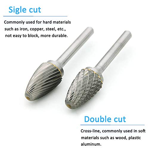 Fresa de Carburo de Tungsteno 12mm Doble Corte para Herramientas Rotativas miniatura 3
