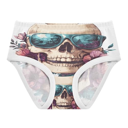 5funny Sunglasses Skull Flower Toddler Girls's Underwear 2T 202b903