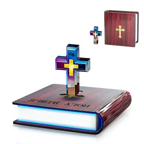 Croix en lévitation magnétique, idée cadeaux de festival et veilleuse