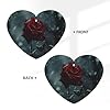 Phayah Winter Roses With Snow Pattern Lavender Scent Car Air Freshener Heart Shape Card Hanging Hanging Scented Card 6 Pcs For Cars Closet Drawer #2