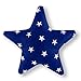 Amilian Cuscino decorativo a forma di stella, blu, morbido e soffice, circa 28 cm
