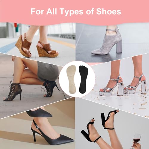Image of 2 Pair Insoles for Heels, High Heel Shoe Gel Insoles Women, Comfort Pads, Inner Soles for Women Shoes Sandals