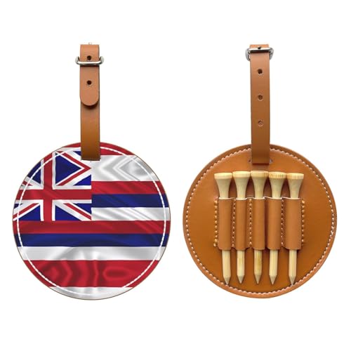 WXXWXD Flag of Hawaii American Printed Golf Tee Storage Bag - Portable Storage, Easily Organize Tees