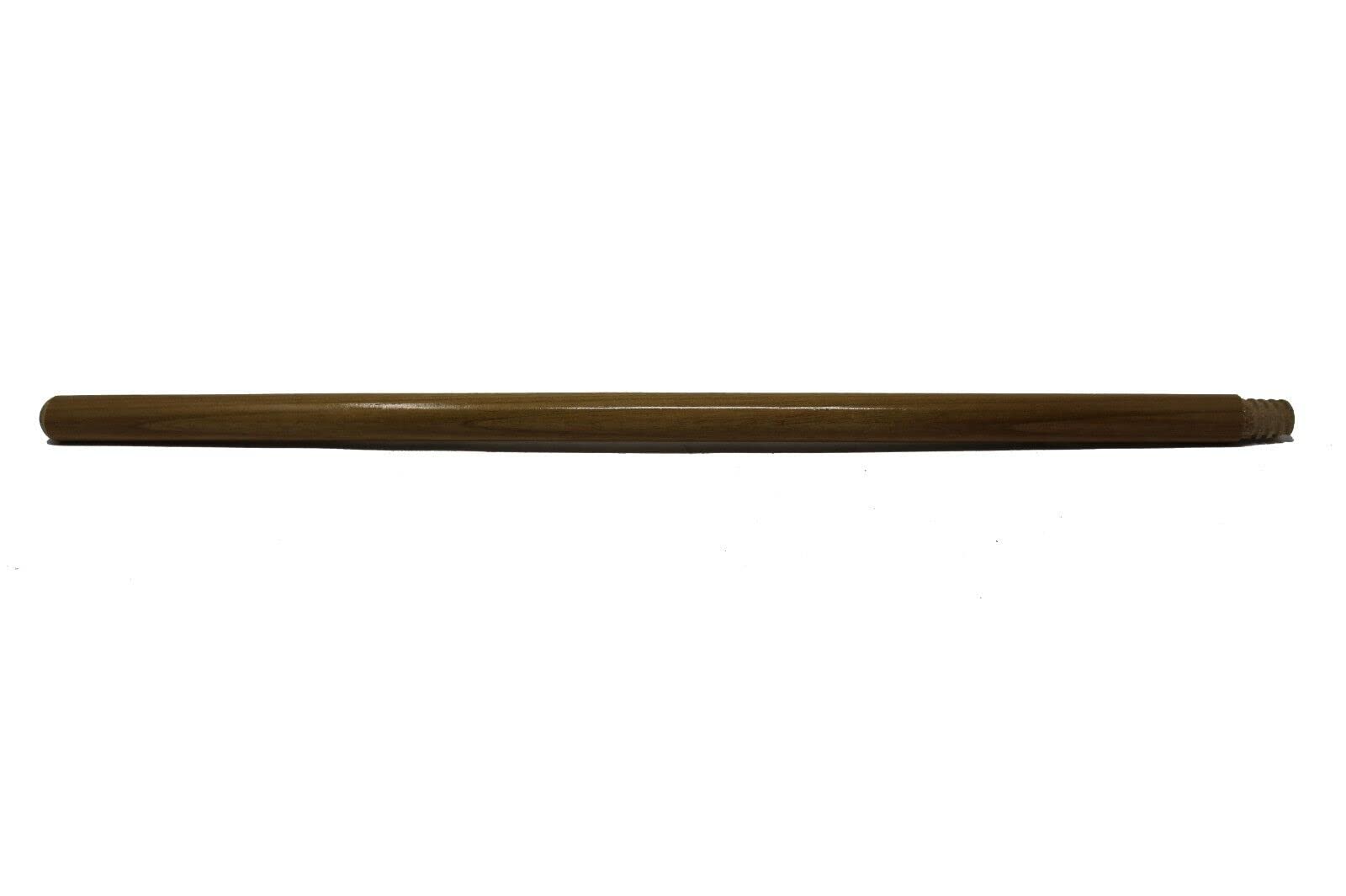 Lacquered Wood Broom Handle with Threaded Tip 24 Inch