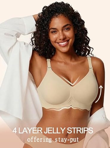 Avidlove Seamless Bras for Women Full Coverage Bralette Support No Underwire Everyday Bra Wheat S — view 2