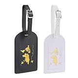 2pzs Etiqueta Equipaje Avion, Blanco)