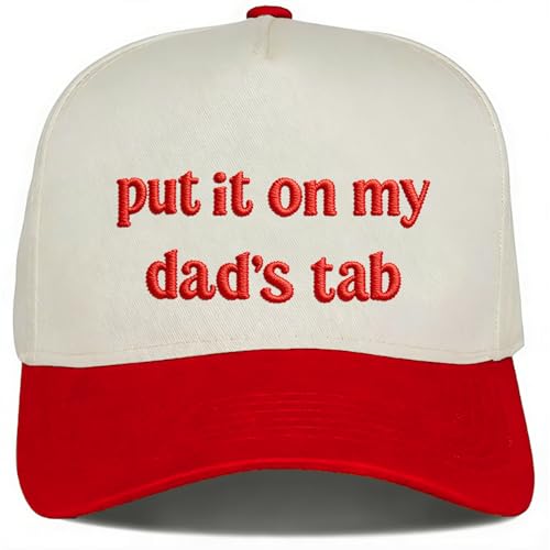 Put It On My Dads Tab Tab Funny Trucker Hats Women Vintage Adjustable Baseball Cap Embroidery Fashion Trucker Hat