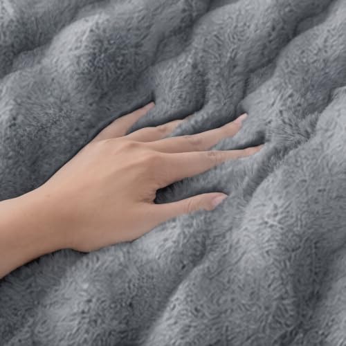 Image of House of Quirk Rabbit Plush Sofa Cover One Seater Design - Grey