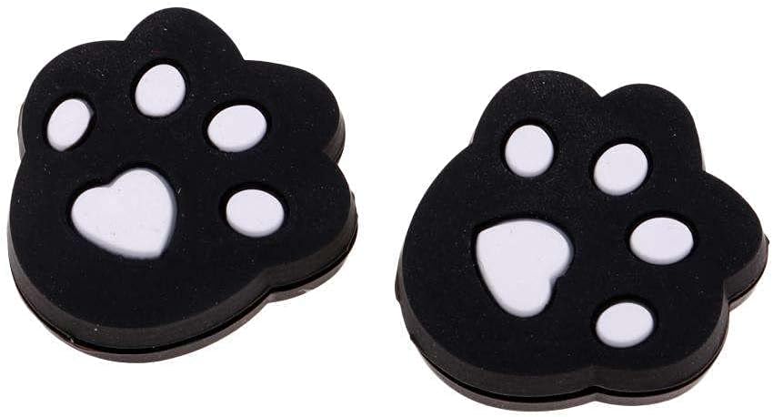 Hellery 2x Tennis Vibration Dampeners - Racket Shock Absorbers - Great for Racquetball, Squash, Badminton and - Various Funny Animal Shape to Choose , Black Bear Paw