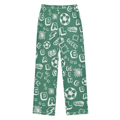 Boys' Pants Pixel Soccer Ball Football Long Bottoms Jogger Pants Elastic Waist Trousers with Pockets S-XL