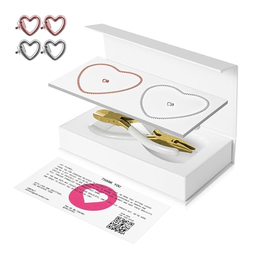 Couples Permanent Bracelet Kit with Heart Clasp