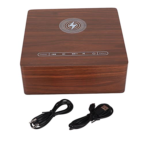 Digitale wekker Draadloze luidspreker, 6 Bluetooth 4.2 100Hz-18KHz Touch Button Control Wekker Bluetooth-luidspreker voor kantoor voor slaapkamer) Bruine houtnerf (exportversie) - Image 7