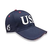 RED/Navy Cap USA Trump 45 President Hat Embroidery Inauguration