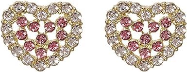 Dash Designs Collection of Stud Earrings With Rhinestone Heart Decor Stud Earrings Stone Studded Geometrical Shape Stud Drop Earrings For Women and Girls-Pink (B0CW3FFXKQ) Amazon Price History, Amazon Price Tracker