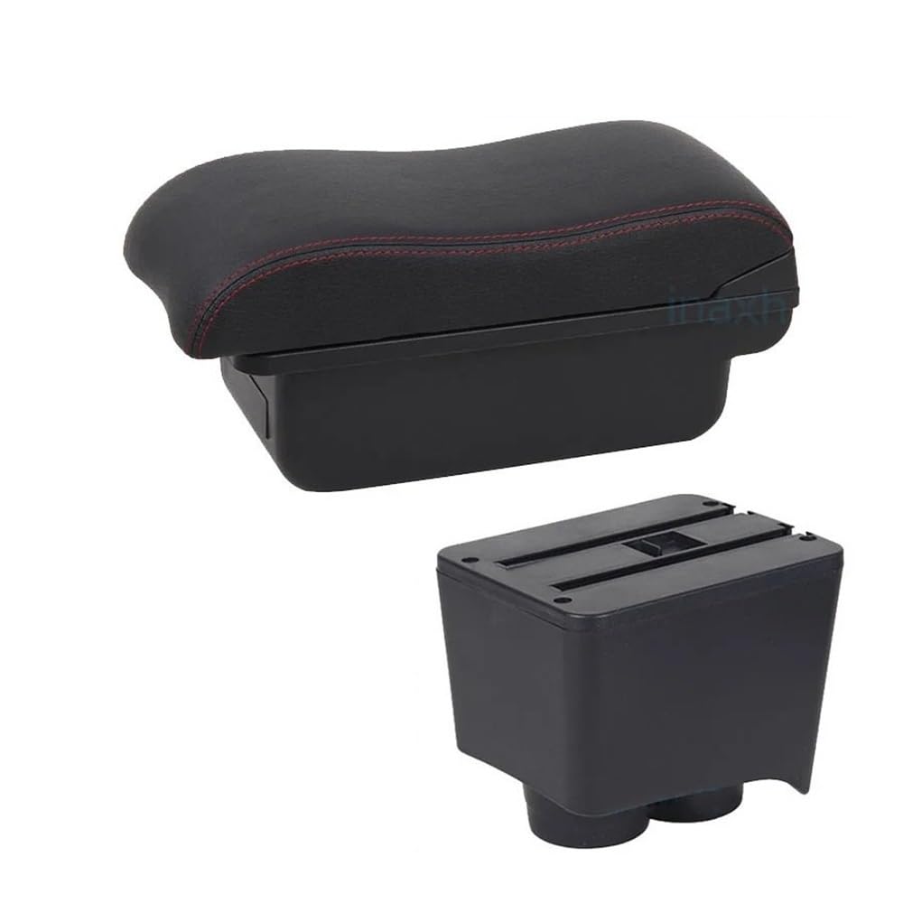 Aierdeyp C1 Black Red No Usb Car Armrest Box For Vw For Polo 9N 3 2002-2009