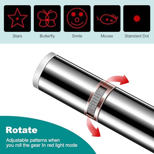 Cowjag Laser Pointer, Cat Birds Toy Pointer for Indoor, Cat Mouse Toys Wand Light Pet Interactive Toys to Keep Cat Busy, for Kitten Cat Dog Chase Play - Thumbnail 3