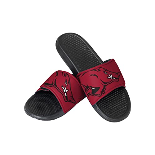 FOCO Arkansas Razorbacks NCAA Mens Cropped Big Logo Slides - S