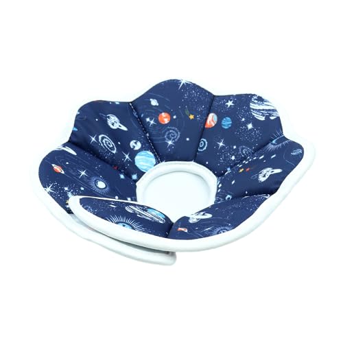 ANCLLO Soft Adjustable Starry Sky Pattern Cat Cone Collar - Protective Pet Collar After Surgery - Prevents Licking Wounds - Size S - Image 4