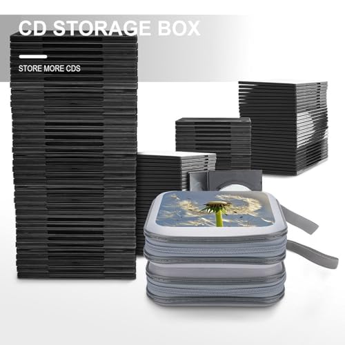 Porta CD Dandelion funda rígida capacidad 40 discos estuche para coche y viaje 7