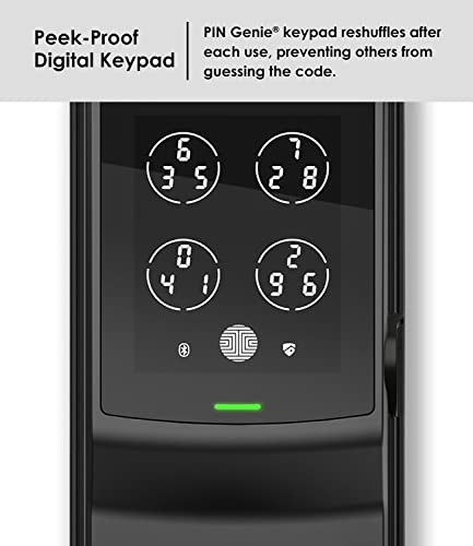 Lockly Secure Pro, Wi-Fi Smart Lock, Keyless Entry Door Lock, Smart Locks For Front Door, Pin Genie® Keypad, 3D Biometric Fingerprint Sensor, Auto Lock Smart Deadbolt Locks (Matte Black) #TOP2