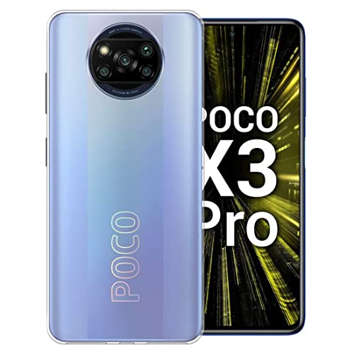 Image of Fashionury Crystal Clear Case for Poco X3 / Poco X3 Pro | Yellowing Resistance | Transparent TPU Silicone | Raised Camera Lips | Slim Transparent Cover