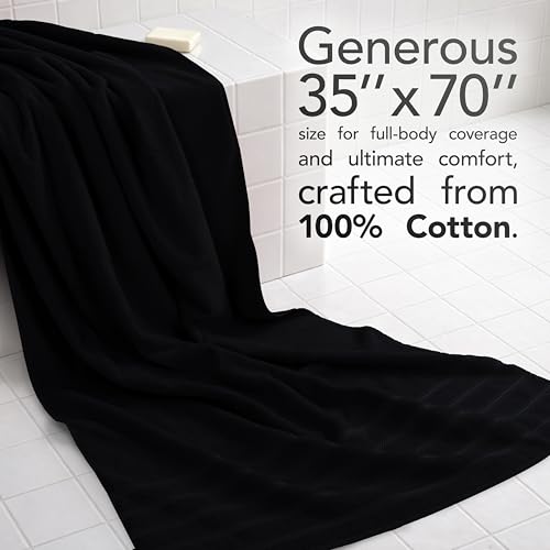 Image of American Soft Linen 100% Cotton Luxury Turkish Towels, 2PC 35x70 Bath Sheet | Soft Absorbent Quick Dry OEKO Tex Standard 100 Certificated Durable Machine Washable Breathable Premium Hotel Quality