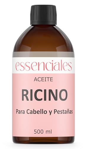 Essenciales - Aceite Vegetal de Ricino (Máxima Calidad), 100% PURO, 500 ml | Aceite Vegetal Ricinus Communis, 1º Presión en Frío