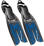 geräteflossen scubapro anatomisch konstruierter Form SCUBAPRO Twin Jet Max mit Spring Straps Geräteflosse (blau) (M)