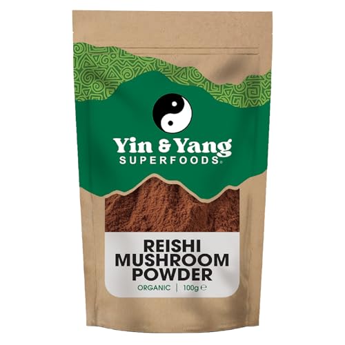 Organic Reishi Mushroom Powder 100g | Ganoderma Lucidum Extract | Supports Immune Health, Stress & Sleep | Vegan, Non-GMO, Adaptogenic