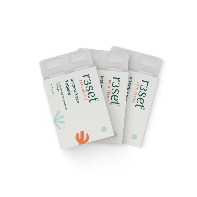 Image of R3SET Natural Pain Relief Tablets for Joint, Back & Body Pain - 3x10 Pieces