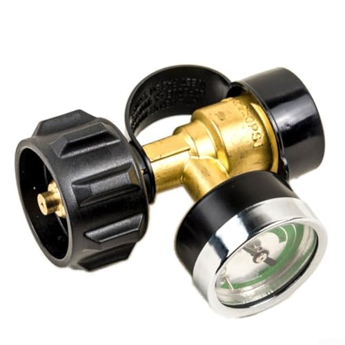 Adaptador de tanque de propano, convierte la conexión POL de tanques de propano de 5 a 100 libras a conexiones QCC tipo 1 y POL, para tanques de 100 libras