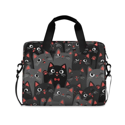 Maletín para portátil con diseño de gatos para 13-15.6 pulg miniatura 1