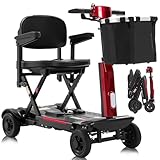 Ecomobi MS02-F 12-30Miles 4 Wheels Foldable Mobility Scooter for Adults&Seniors,...