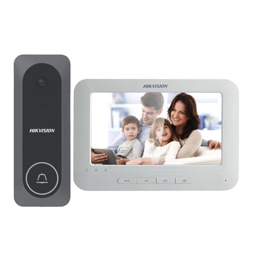 HIKVISION DS-KIS205T Wired Video Door Phone Kit | 7-Inch Indoor Monitor | HD Outdoor Doorbell Camera...