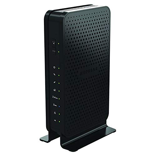 NETGEAR Dual-Band N600 Router with 8 x 4 DOCSIS 3.0 Cable Modem (C3700-100NAS) Black - Renewed