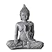 Buddha Statue Meditation 1 - Zen und Feng Shui Deko Statue - Bringt eine beruhigende und entspannende Atmosph&auml;re in Ihr Zuhause - Gl&uuml;cksbringer Statue Farbe Grau - H&ouml;he: 12cm - Zen'Light