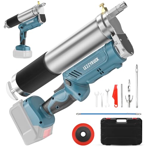 Cordless Grease Gun for Makita 18V Battery (No Battery), 2-in-1 Pistol-type Grip & Straight Grip Electric Grease Gun Kit with 39.7'' Hose and LED Light, 12000 PSI, 4.9oz/min, for Machinery Maintenance