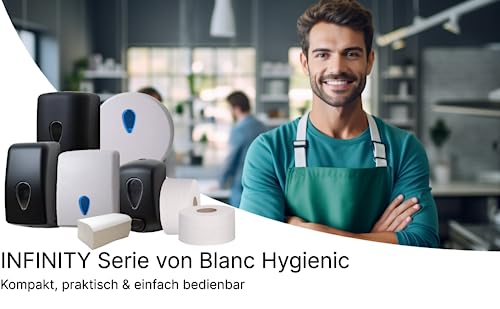 Papierhandtuchspender in Schwarz für Falthandtücher von Blanc HYGIENIC