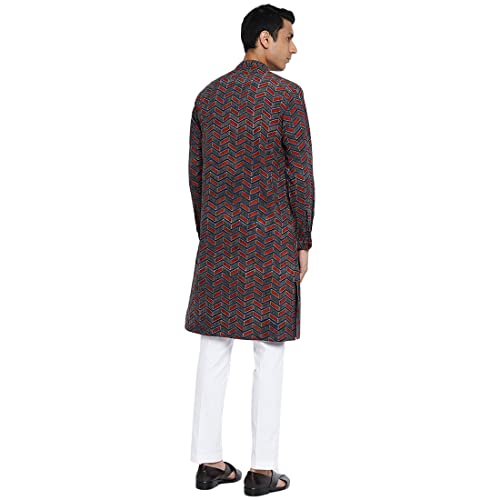 Image of Fabindia Multicolour Cotton Printed Long Kurta