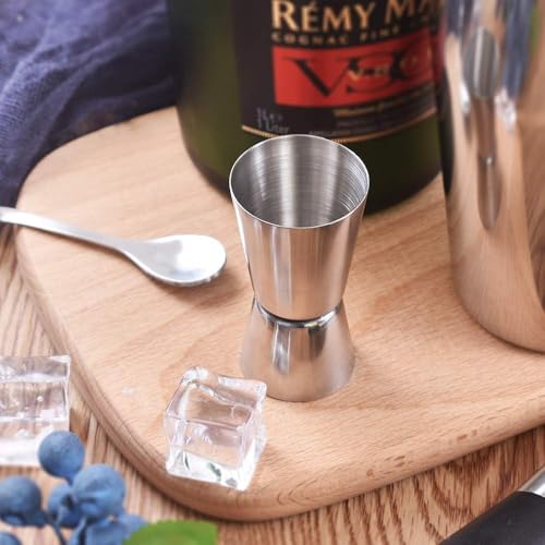 Image of Taluka 8 Pc Stainless Steel Cocktail Shaker Set 750 ML Strainer Muddler Jigger /Peg Measure Ice Tong Mixing Spoon Opener Pourer Bartender Kit Bar Set Housewarming Gift
