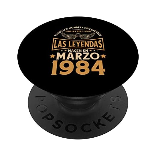 Cumpleaños Hombre Regalos Las Leyendas Marzo 1984 PopSockets PopGrip Intercambiable